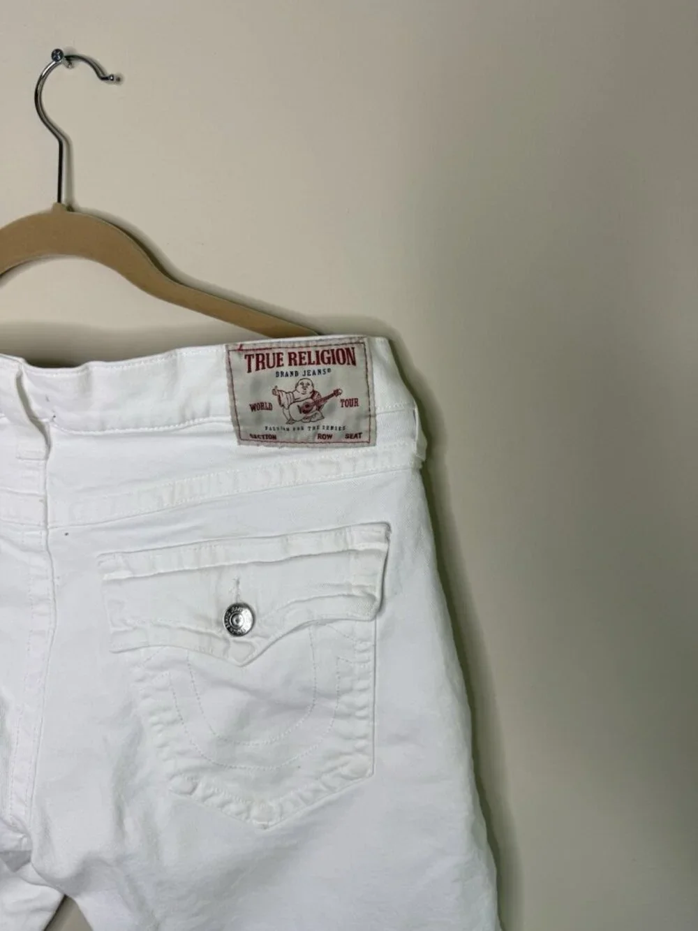 True Religion Ricky Relaxed Shorts Straight White